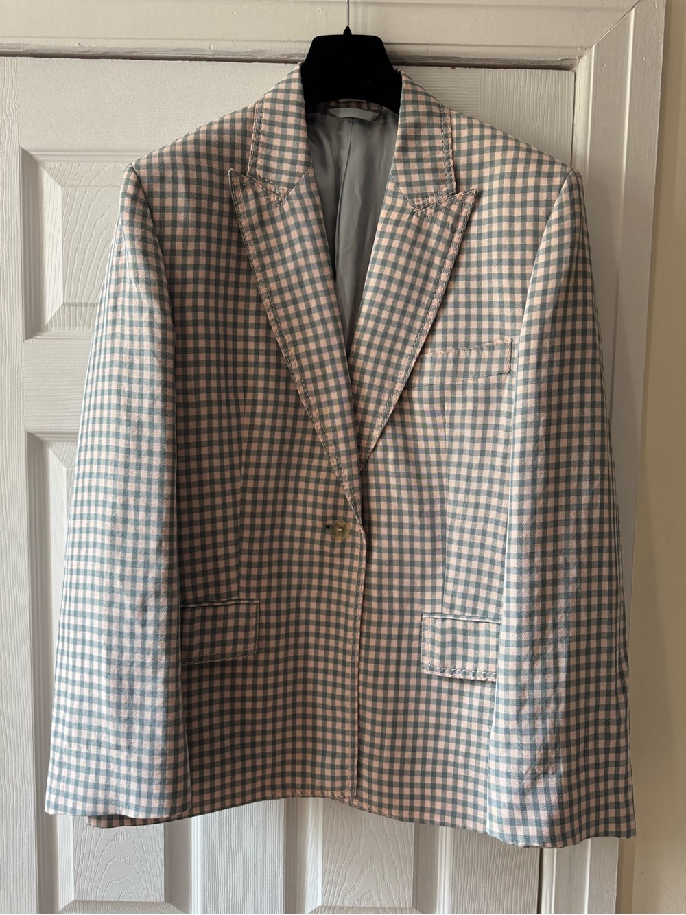 Acne Studios Single Breast Checked Blazer